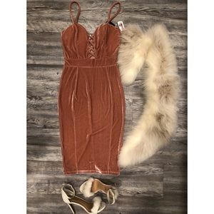 Mauve velour dress